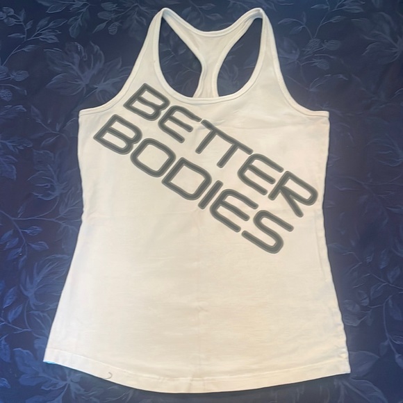 💪 Better Bodies white Razorback tank top 👚 - Picture 1 of 3